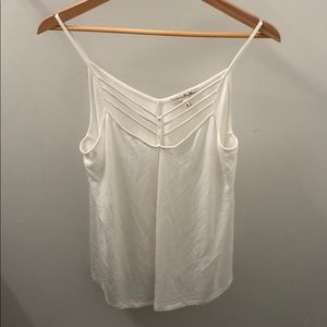 Light cream colored strapped fashion tank top
